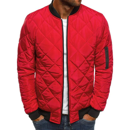 Solid Color Jacket Cotton-padded Jacket Lingge Stitched Thickened Collar Cotton-padded Jacket Winter Warm Cotton-padded Jacket