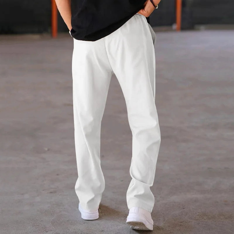 Men’s Spring/Summer Loose Straight-Leg Pants – Lightweight, Sporty & Oversized