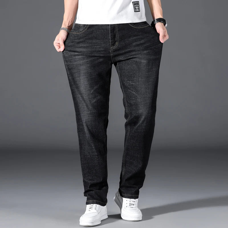 Classic Men's Loose Straight Jeans – Timeless, Comfortable & Versatile