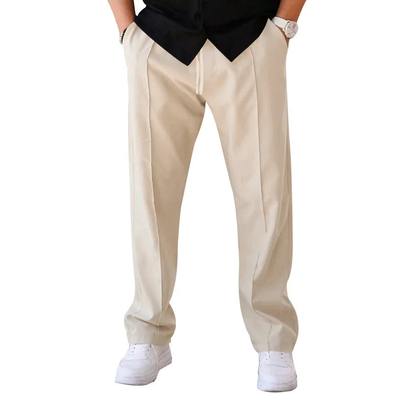 Men’s Spring/Summer Loose Straight-Leg Pants – Lightweight, Sporty & Oversized