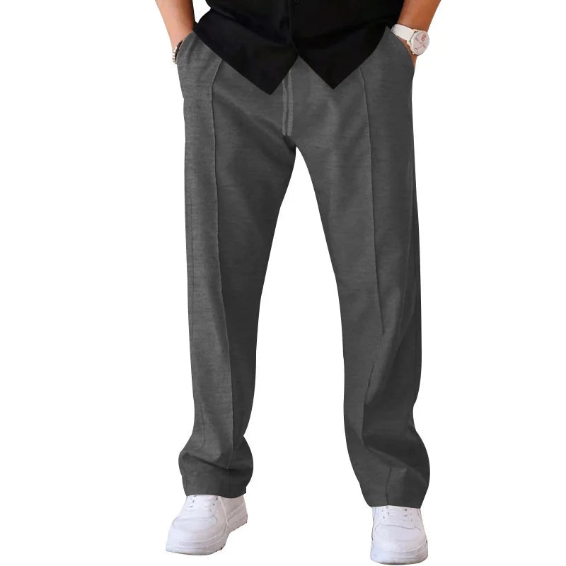 Men’s Spring/Summer Loose Straight-Leg Pants – Lightweight, Sporty & Oversized