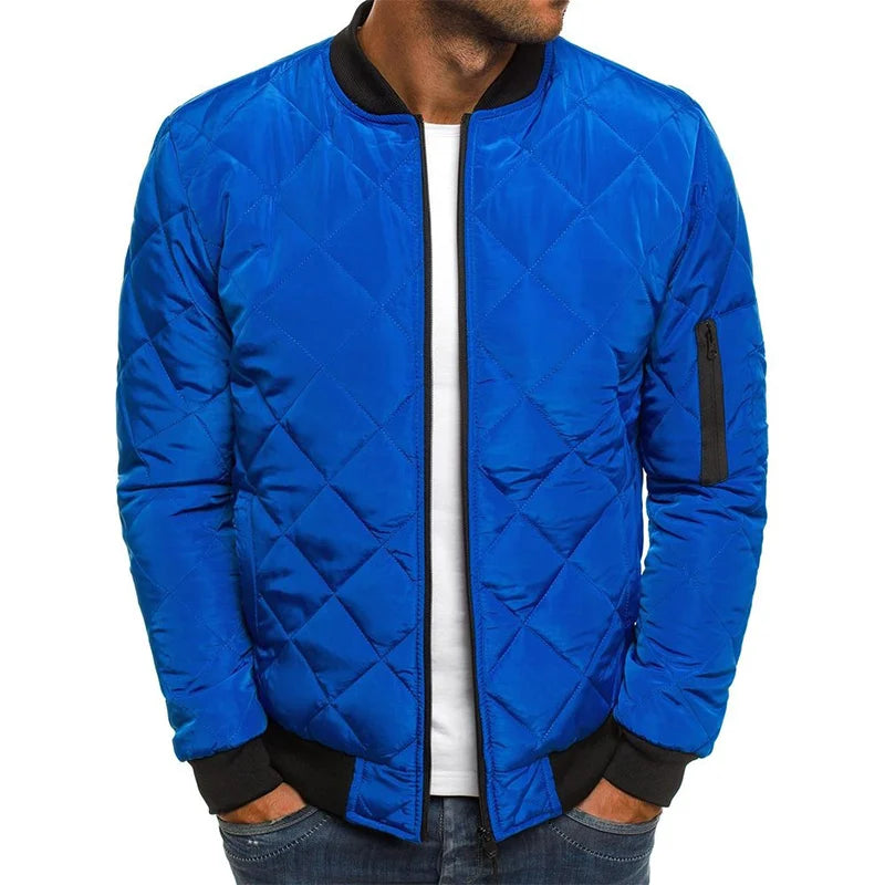 Solid Color Jacket Cotton-padded Jacket Lingge Stitched Thickened Collar Cotton-padded Jacket Winter Warm Cotton-padded Jacket