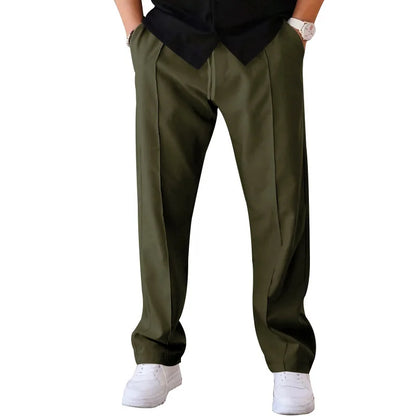 Men’s Spring/Summer Loose Straight-Leg Pants – Lightweight, Sporty & Oversized